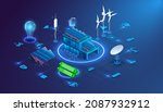eco energy and ecology concept. ... | Shutterstock .eps vector #2087932912