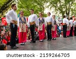 Small photo of Cankaya, Ankara, Turkey - May 19 2022: Commemoration of Ataturk, Youth and Sports Day is an annual Turkish national holiday celebrated on May 19. Folk dance team performing on the celebration.