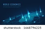 global financial graphic... | Shutterstock .eps vector #1668796225