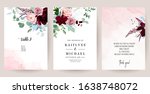 elegant wedding cards with pink ... | Shutterstock .eps vector #1638748072