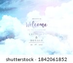 angelic heaven clouds vector... | Shutterstock .eps vector #1842061852