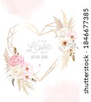 flower geometric heart line art ... | Shutterstock .eps vector #1846677385