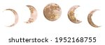 beige and gold moon phases... | Shutterstock .eps vector #1952168755