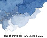 classic blue watercolor fluid... | Shutterstock .eps vector #2066066222
