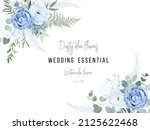 dusty blue rose  white... | Shutterstock .eps vector #2125622468