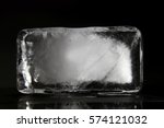 Small photo of Ice Block / Ice is water frozen into a solid state. Depending on the presence of impurities. it can appear transparent or a more or less opaque bluish-white color.