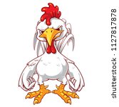 an angry rooster cartoon...