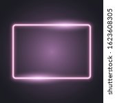 pink neon frame on dark... | Shutterstock .eps vector #1623608305