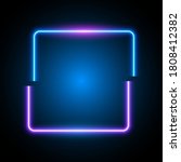 neon banner  glowing square... | Shutterstock .eps vector #1808412382