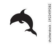 dolphin silhouette  isolated on ... | Shutterstock .eps vector #1922459282