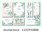 floral wedding invite with... | Shutterstock .eps vector #1152953888