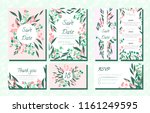 floral wedding invite with... | Shutterstock .eps vector #1161249595