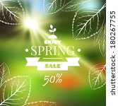 spring sale blur banner | Shutterstock .eps vector #180267755