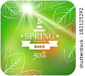 spring sale banner | Shutterstock .eps vector #182125292