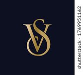 Sv Or Vs Logo Design. Vector...