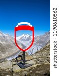 Small photo of amouse grand tour of Switzerland. Aletsch Glacier in the alps. Beautiful mountain view. Road trip route. Impressive landmark.