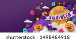 happy halloween greeting banner ... | Shutterstock .eps vector #1498484918