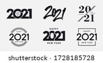 big set of 2021 happy new year... | Shutterstock .eps vector #1728185728
