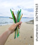 Plastic Straws Found On A Beach ...