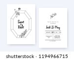 minimalist wedding invitation... | Shutterstock .eps vector #1194966715