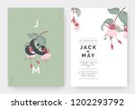 minimalist botanical wedding... | Shutterstock .eps vector #1202293792