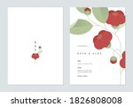 floral wedding invitation card... | Shutterstock .eps vector #1826808008