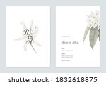 floral wedding invitation card... | Shutterstock .eps vector #1832618875