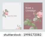 floral wedding invitation card... | Shutterstock .eps vector #1998172082