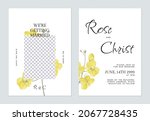 minimalist floral wedding... | Shutterstock .eps vector #2067728435