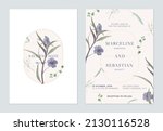 floral wedding invitation card... | Shutterstock .eps vector #2130116528