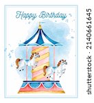 Children Vintage Carousel With...