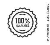 100  guaranteed label icon... | Shutterstock .eps vector #1153782892