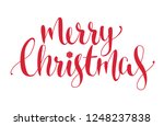 "merry christmas" text hand... | Shutterstock .eps vector #1248237838