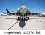 F 18 fighter jet parked at an...