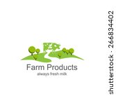 farm products. farm milk icon.... | Shutterstock .eps vector #266834402