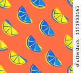 seamless pattern with citrus... | Shutterstock .eps vector #1151933165