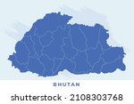 National map of Bhutan, Bhutan map vector, illustration vector of Bhutan Map.