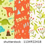set of seamless patterns.... | Shutterstock .eps vector #1134922418