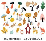 hand drawn big vector set of... | Shutterstock .eps vector #1501486025