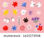 flower icon collection. flat... | Shutterstock .eps vector #1625273938