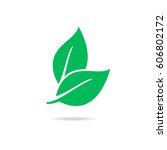 Eco Icon Green Leaf Vector...