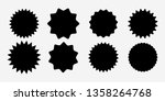 sunburst label icons. promo... | Shutterstock .eps vector #1358264768