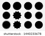 sunburst label icons. promo... | Shutterstock .eps vector #1440233678