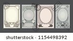 vector retro postage stamps... | Shutterstock .eps vector #1154498392