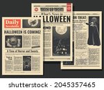 halloween postcards old... | Shutterstock .eps vector #2045357465