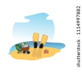 illustration of a beach in... | Shutterstock .eps vector #1114997882