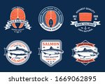 vector salmon white and orange... | Shutterstock .eps vector #1669062895