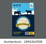 vector blue cheese packaging or ... | Shutterstock .eps vector #1896362908