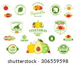 vector vegetables logo  label... | Shutterstock .eps vector #306559598