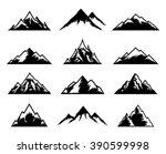 Vector Mountains Icons Isolated ...